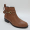 Womens Office Abloom Trim Detail Ankle Boots Tan Leather Uk Size 4