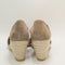 Womens Office Maiden Cross Strap Espadrille Wedge Taupe Suede Uk Size 6