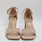 Womens Office Hearts 2 Part Block Heeled Sandals Nude