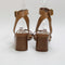 Womens Office Melbourne Two Part Heels Sandals Tan Leather