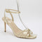 Womens Office Moon Strappy Two Part Heels Gold