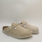 Womens Birkenstock Boston Clogs Antique White Suede Uk Size 5.5
