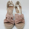 Womens Office Heather Ankle Tie Espadrilles Blush Suede Uk Size 6