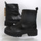 Womens Steve Madden Gabby Biker Boots Black Leather
