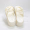 Womens Crocs Brooklyn Buckle Low Wedge Sandals Chalk