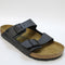 Odd sizes - Mens Birkenstock Arizona Two Strap Black Uk Sizes Right 10.5 EU 45/Left 9.5 EU 44