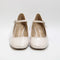 Womens Office Magnolia Single Strap Mary Jane Block Heels Cream Patent