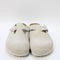 Womens Birkenstock Boston Clogs Antique White Suede Uk Size 5