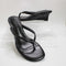 Womens Tony Bianco Edgy Toe Post Wedge Heels Black Vintage
