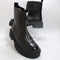 Womens Steve Madden Gabby Biker Boots Black Leather