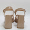 Womens Office Harper Cross Strap Platform Beige Patent