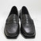 Womens Sebago Madison Loafers Black Croc Emboss