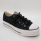 Odd sizes - Womens Converse All Star Low Platform Black Garnet White UK Sizes Right 6.5/Left 6