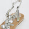 Womens Office Sparkle Jewelled T Bar Sandals Silver Embellished