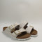 Birkenstock Arizona Two Strap Sandals Antique White Nubuck Uk Size 5