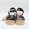 Womens Earthaddict Mallow Espadrille Wedge Sandals Black