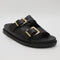 Womens Office Sunkissed Double Strap Chunky Sliders Black