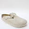 Womens Birkenstock Boston Clogs Antique White Suede Uk Size 5