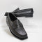 Womens Sebago Madison Loafers Black Croc Emboss