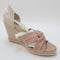 Womens Office Heather Ankle Tie Espadrilles Blush Suede Uk Size 6