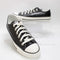 Converse All Star Low Trainers Metallic Black Vintage White Black