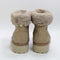 Womens Earth Addict Eden Faux Fur Cuff Hiker Boots Beige