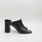 Womens Office Marlowe High Cut Mules Black Leather