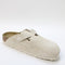 Womens Birkenstock Boston Clogs Antique White Suede Uk Size 5