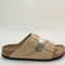 Womens Birkenstock Arizona Two Strap Sandals Sandcastle Suede Uk Size 5