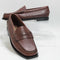 Womens Sebago Madison Loafers Brown Croc Emboss