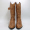 Womens Office Kansas Quilted Leg Western Boots Tan Leather