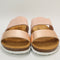 Womens Office Salinas Cork Footbed Sandals Nude Gold Mix Nubuck Uk Size 6