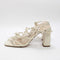 Womens Office Henley  Bow Detail Block Heel Sandals Off White