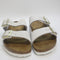 Womens BIRKENSTOCK Arizona Two Strap Sandals Antique White Nubuck