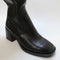 Odd Sizes - Womens Office Karamel Knee High Black Heel Boots New Black Leather - UK Sizes Right 4/Left 5