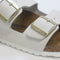 Womens BIRKENSTOCK Arizona Two Strap Sandals Antique White Nubuck