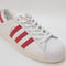 Womens Adidas Superstar White Bright Red Wonder Clay Uk Size 7