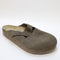 Mens BIRKENSTOCK Boston Clogs M Concrete Grey Suede