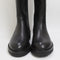 Womens Office Kara Elastic Back Cleated Knee Boots Black Leather