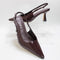 Womens OFFICE Hettie Slingback Court Heels Berry Patent