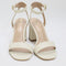 Womens Office Maple Ankle Strap Block Heels Off White Leather