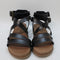 Odd sizes - Womens Blowfish Malibu Fandie Sandals Black Dyecut UK Sizes Right 7/Left 6