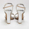 Womens Office Hannah Strappy Heeled Sandals Silver Embellished