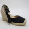 Womens OFFICE Marmalade Ankle Tie Espadrille Wedge Heels Black UK Size 6