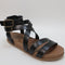 Odd sizes - Womens Blowfish Malibu Fandie Sandals Black Dyecut UK Sizes Right 7/Left 6