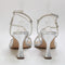 Womens Office Magic Strappy Heeled Sandals Silver Embeliished