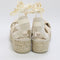 Womens Gaimo For Office Twisted Platform Sandals Cream Canvas