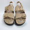 Womens EARTHADDICT Dandelion Slingback Footbed Sandal Beige Suede