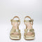 Womens Office Harper Cross Strap Platform Sandals Gold