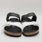 Womens Birkenstock Arizona Two Strap Black White Split